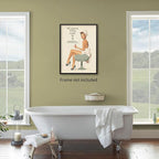 noxozoqm Boho Sage Green Bathroom Poster Vintage 70s Pin Up Girl Wall Art Of - Image 4
