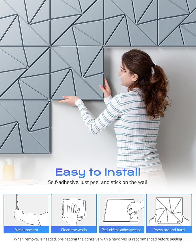 22 Pack Acoustic Panels, Sound Proof Foam Panels - Image 6