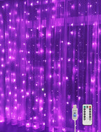 suddus Purple Curtain Lights for Halloween, 200 LED Hanging String Lights - Image 7