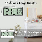 14.5'' Large Digital Wall Clock Battery Operated - Image 2