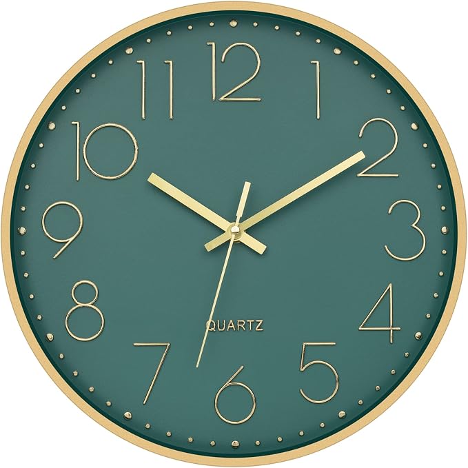 Foxtop Modern Wall Clock 12 Inch Silent Non Ticking Battery Operated Round by Foxtop
