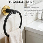 SetSail Towel Holder for Bathroom Wall Stainless Steel Hand Towel Ring Heavy - Image 2