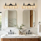 Bathroom Light Fixtures, 3-Light Black Vanity Light - Image 8