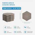 15 Pack Hexagon Sound Proof Foam Panels - Image 2