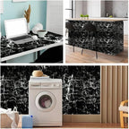 Arthome Black Marble Contact Paper, Peel and Stick Black Paper, Self Adhesive - Image 5