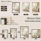 Syndra Black Wood Frame Bathroom Mirror, Waterproof Slim Deep Frame, - Image 7