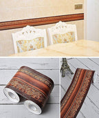 UPREDO 3D Decorative Floral Molding Waterproof Wallpaper Border Peel and Stick - Image 3