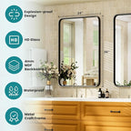NEWBULIG 24X36 Inch Bathroom Wall Mirror, Vanity Bathroom Mirrors - Image 7