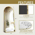 Delma Wall Mirror Full Length, Standing Floor Mirror - Image 7