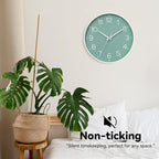 Roymnie Wall Clock Green, Silent Wall Clocks Battery Operated 8 Inch-Modern Non - Image 4