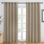 NICETOWN Taupe Blackout Curtains 84 inch Length, Grommet Top Room Darkening by NICETOWN