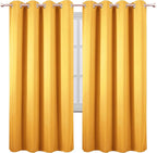 LEMOMO Yellow Thermal Blackout Curtains/52 x 72 Inch/Set of 2 Panels Room - Image 2