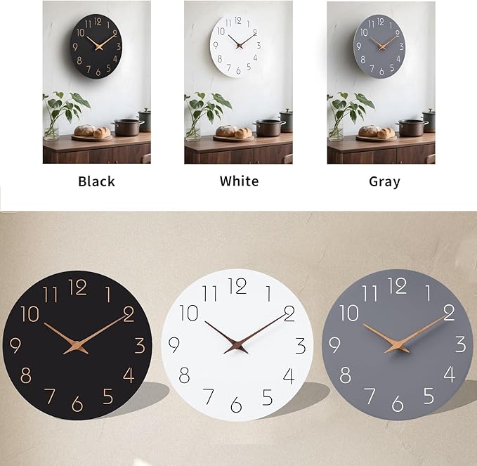 Mosewa Large Wall Clock Battery Operated 16 Inch White Silent Non Ticking - Image 2