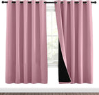 NICETOWN Crystal Pink Full Shade Curtain Panels, Pair of Energy Smart & Noise by NICETOWN