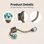 Indian Shelf 44Lb. Colorful Ceramic Double Wall Hooks - Image 5