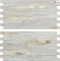 AULIGET 2 Sheets Faux Stone Peel and Stick Backsplash by AULIGET