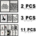 ANERZA 16 PCS Framed Black and White Wall Art Decor, Matisse Abstract Wall - Image 2