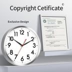 AKCISOT Wall Clock 12 Inch Silent Wall Clocks Battery Operated Non Ticking - Image 5