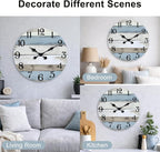 JoFomp 16 Inch Wall Clocks Battery Operated, Silent Non Ticking Wall Clock Wood - Image 4