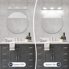 SineRise LED Modern Bathroom Vanity Light Fixtures, Brushed Nickel Modern - Image 5