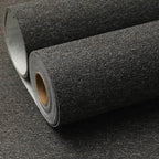 SHUFA Black Brown Cotton-Like Textured Grasscloth Wallpaper Matte Thick Real - Image 2