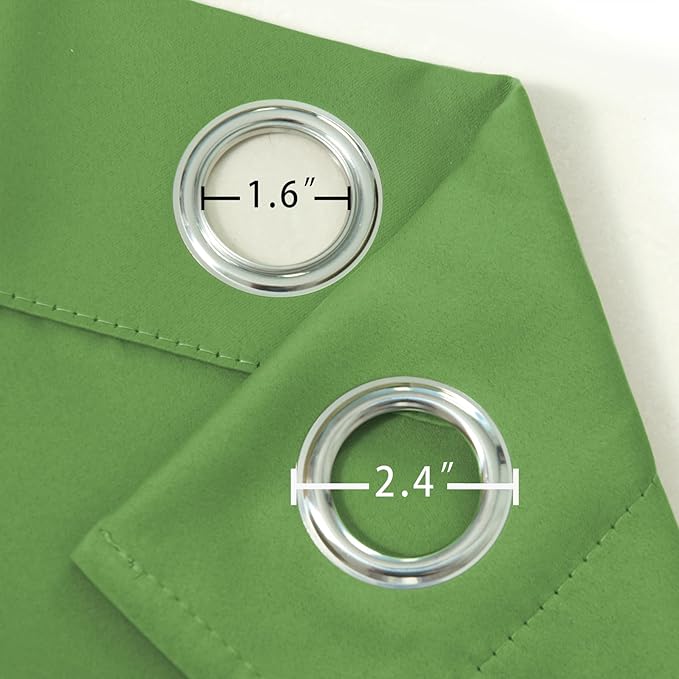 LEMOMO Blackout Curtains 52 x 90 Inch Long Light Green Curtains Set of 2 Panels - Image 5
