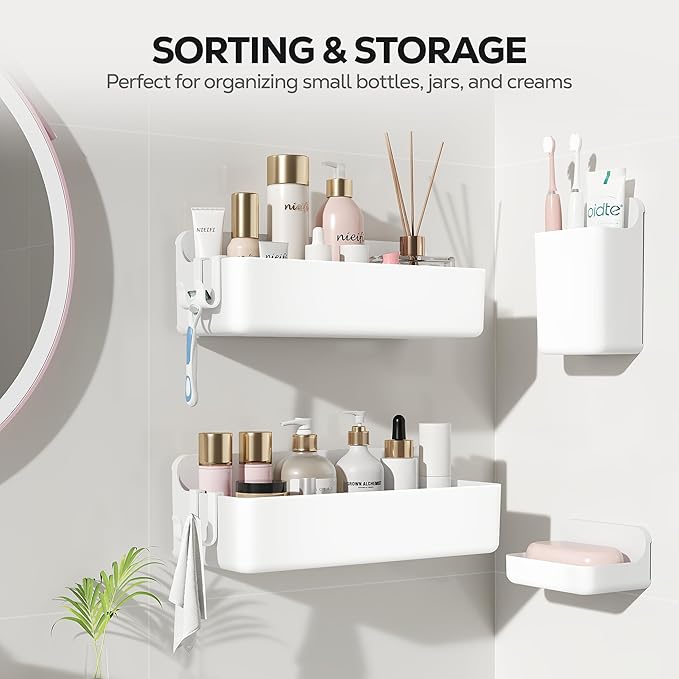Nieifi Adhesive Wall Shelf, Shower Shelves, Shower Organizer - Image 8