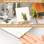 JUNEBRUSHS 4 Pack Self Adhesive Acrylic Mirror, 8 x 8 Inch Mirror Tiles - Image 6