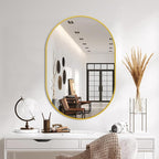 Bathroom Mirror for Wall, Metal Framed Vanity Mirror by Delma