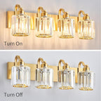 Crystal Vanity Lights, Modern 4-Light Bathroom Lights Over Mirror, Bathroom - Image 3