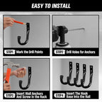 Heavy Duty Garage Storage Hooks, 6-piece Bike Hooks - Image 5