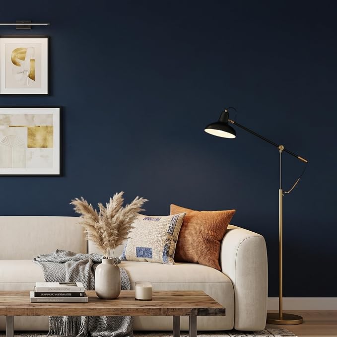 FUKU MON 24"x394" Navy Blue Peel and Stick Wallpaper Matte Blue Contact Paper - Image 5