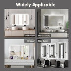 LED Bathroom Wall Mirror 60 x 36 Inch, Frameless Vanity Mirror - Image 9