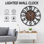 LEIKE Large Wall Clocks with Night Light Battery Operated, Silent Non Ticking - Image 7