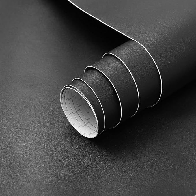 Arthome 35.4''x120'' Black Contact Paper, Self Adhesive Wallpaper Waterproof by ArthomeWALLDECOR