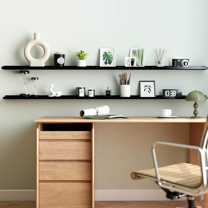Long Floating Shelves for Wall Decor, Long Wall Mounted Storage Shelf for - Image 2