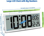 WallarGe 14.5'' Large Digital Wall Clock Battery Operated - Image 5