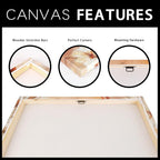 iKNOW FOTO 5-Piece X-Large Canvas Wall Art Set Black and White Misty Forest & - Image 7