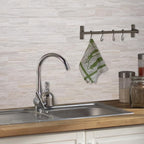 AULIGET 100-Piece Beige Slate Peel and Stick Backsplash Wall Tiles, Laundry Room - Image 4