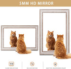 35x23 Inch Boho Wooden Rectangle Mirror - Image 6