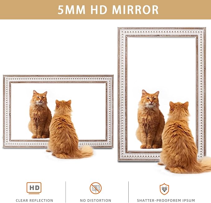 35x23 Inch Boho Wooden Rectangle Mirror - Image 6