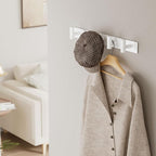 GWAAZXGZ White Wall Mounted Coat Rack – 5 T-Shaped Pegs - Image 6