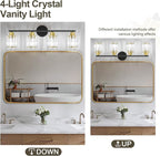 Crystal Bathroom Light Fixtures, Bathroom Lighting Fixtures Over Mirror - Image 5