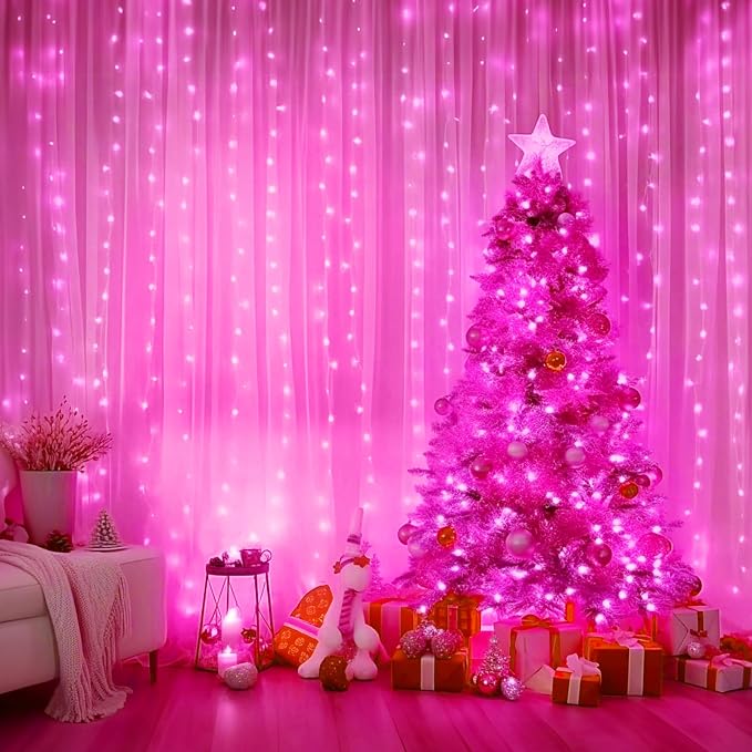 Minetom Curtain Lights, 300 LED Dimmable Fairy Lights - Image 2