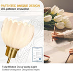 Bathroom Light Fixtures, 3-Light Gold Vanity Light Fixtures - Image 6