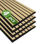 Art3d 4-Pack 12" x 93" Soundproof Wood Slat Panels, 31 sq.ft Acoustic Wall by Art3d