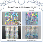 COKAOBE Iridescent Silver Shimmer Wall Backdrop, 24 Panels Square Sequin - Image 4