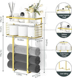 Towel Racks for Bathroom, Bathroom Shelf Over Toilet, Floating Shelves - Image 3