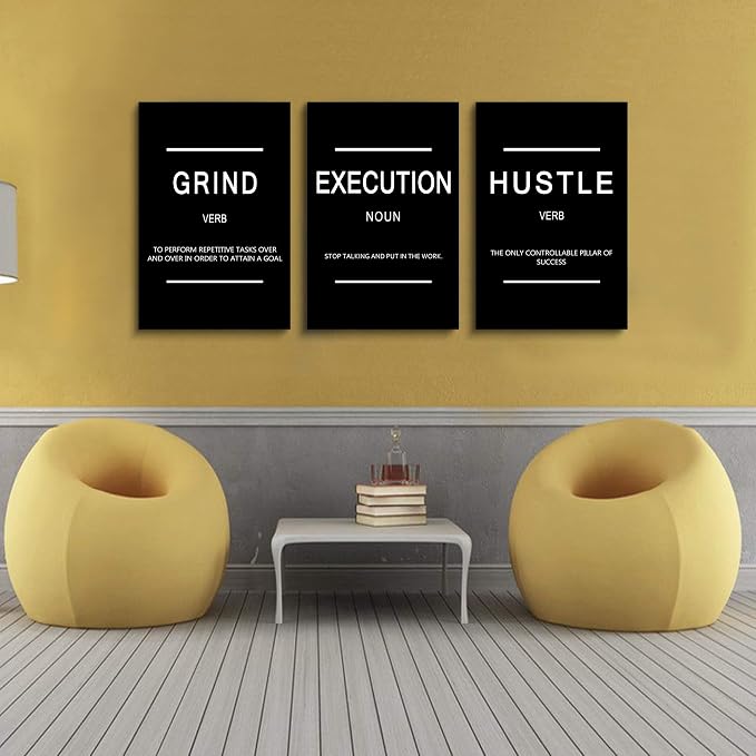 Framed Canvas Wall Art Success Quote, Office Wall Art, Positive Motivational - Image 4