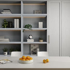 FUKU MON 23.6" X 393" Light Gray Wallpaper Peel and Stick Contact Paper Solid - Image 4